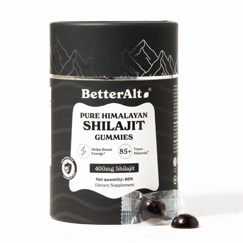 Betteralt Pure Shilajit Gummies | Himalayan Superfood | Lab-Tested | Helps Improve Strength & Stamina | 60N | Dietary Supplement