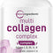 Multi Collagen Pills for Women & Men, 240 Capsules | Hydrolyzed Collagen with Biotin, Hyaluronic Acid & Vitamin C | Hair, Skin, Nail & Joint Support