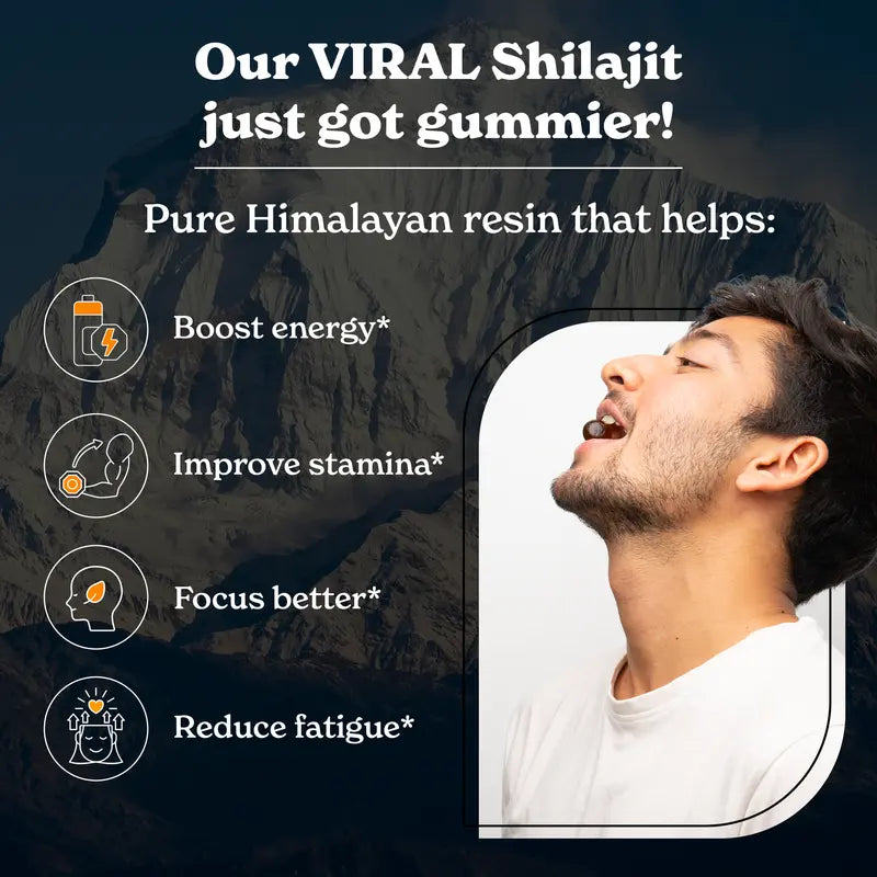 Betteralt Pure Shilajit Gummies | Himalayan Superfood | Lab-Tested | Helps Improve Strength & Stamina | 60N | Dietary Supplement